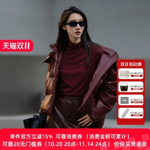 亮面宽松短款 新款 羽绒服保暖外套XK406013A415 雪歌2025年冬季