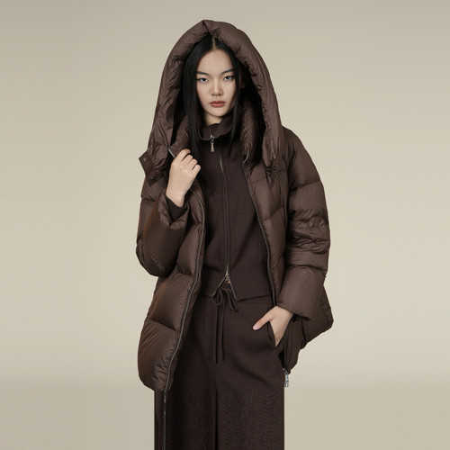 XG/雪歌宽松连帽羽绒服外套