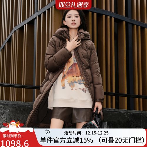 XG/雪歌宽松连帽羽绒服保暖外套