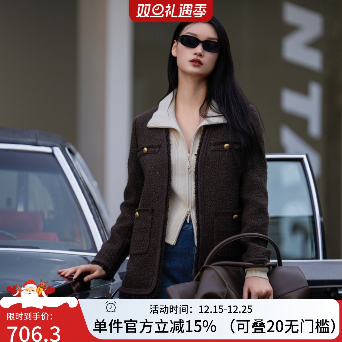 XG/雪歌百搭多口袋气质短款外套