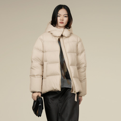 XG/雪歌宽松连帽羽绒服保暖外套