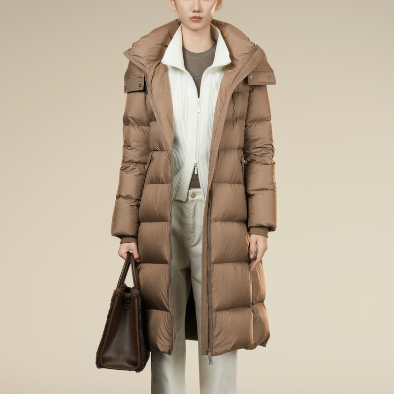 XG/雪歌宽松百搭连帽羽绒服外套