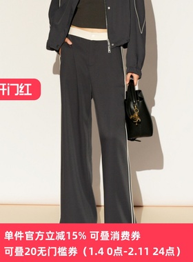 XG/雪歌26春新款阔腿裤女直筒显瘦休闲长裤垂感裤子XL102015A383