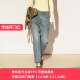 XL102014A419 女显瘦休闲九分长裤 雪歌26春新款 复古直筒牛仔裤