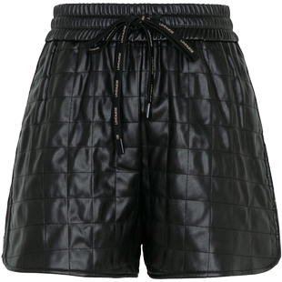 xg雪歌商场同款黑色直筒裤女高腰2024春新款休闲短裤XJ102020A190