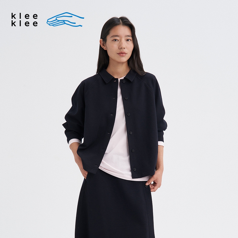 kleeklee环保棉羊毛双层开衫