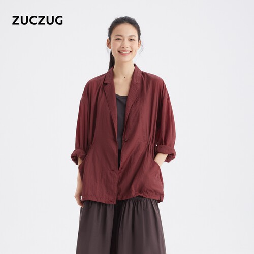 ZUCZUG进口轻薄尼龙布宽松西服