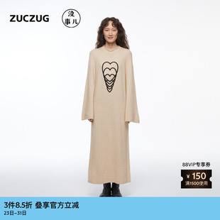 连衣裙 女士羊绒羊毛混纺水袖 素然ZUCZUG没事儿 春季