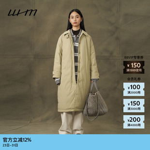 冬季 素然WHM 女士复古气质设计感厚羽绒翻领长外套 冬日热卖