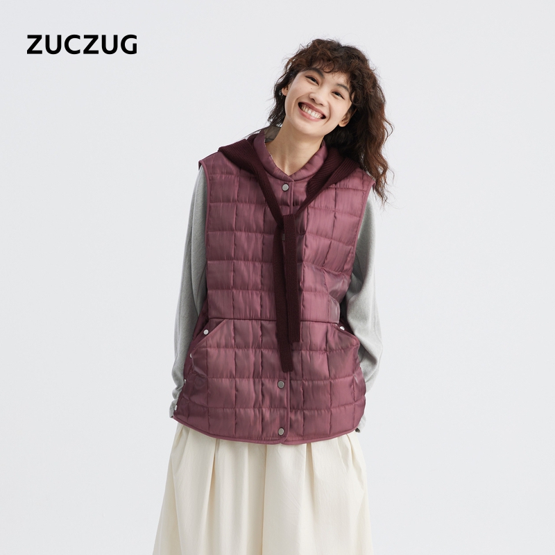 ZUCZUG素然双面穿肌理薄棉马甲