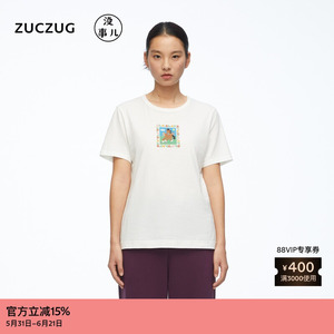 ZUCZUG没事儿雪花针织布短袖T恤