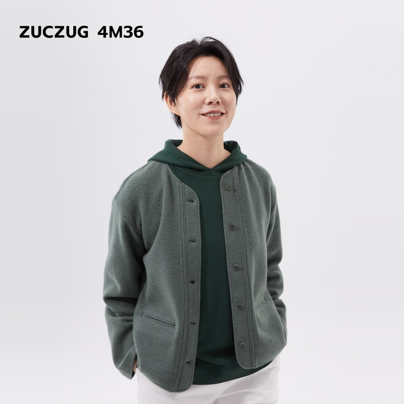 ZUCZUG4M36羊毛针织布圆领夹克