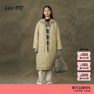 冬季 素然WHM 女士复古气质设计感厚羽绒翻领长外套 冬日热卖