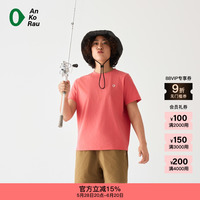 AnKoRau休閑再生棉混紡短袖T恤