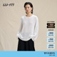 T恤 女士气质复古立体毛圈针织布宽松长袖 素然WHM 25春季