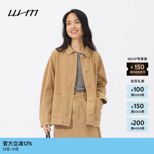 素然WHM 复古简约平纹帆布贴袋多口袋短夹克 秋女士经典