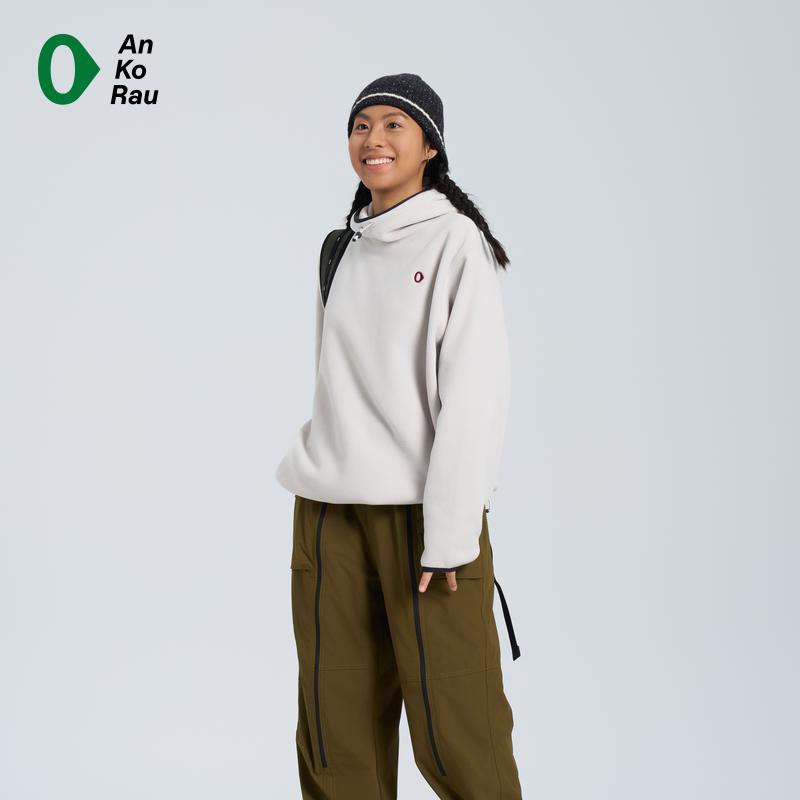 AnKoRau抓绒休闲带帽卫衣