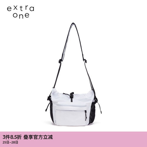 extraone尼龙布简约气质斜背包
