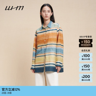 衬衫 素然WHM 气质设计感印花丝棉长袖 女士时尚 秋季