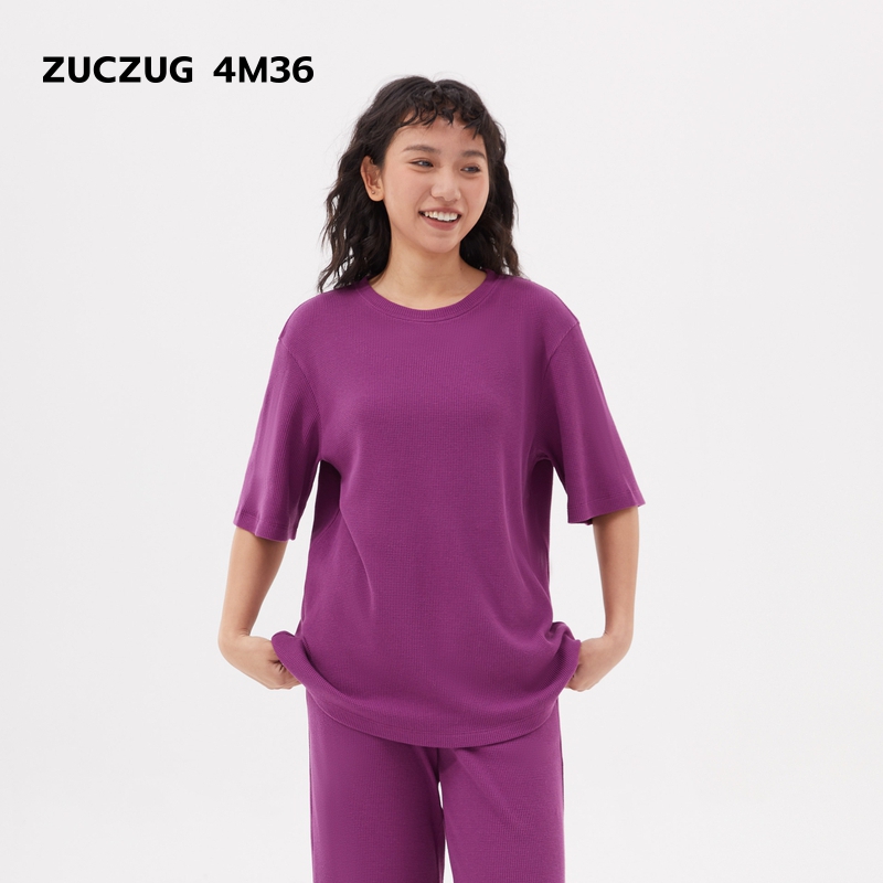 ZUCZUG4M36华夫格超宽松短袖T恤