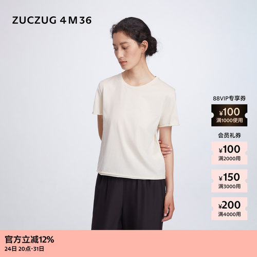 ZUCZUG4M36针织布小圆领短袖T恤