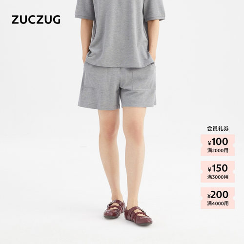 ZUCZUG女士丝棉珠地针织布短裤