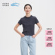 短款 小圆领T恤 klee 26春女士简约休闲环保棉 新品 素然