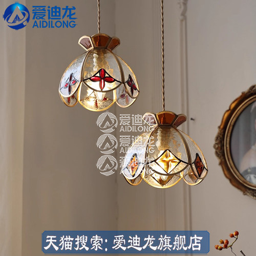 美式复古黄铜钻石皇冠吊灯