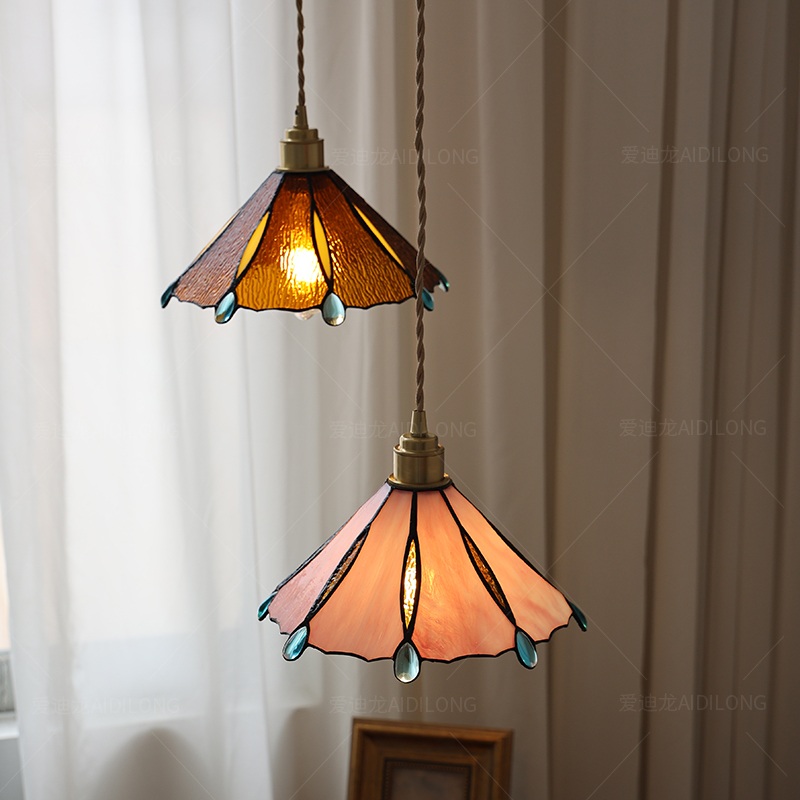 爱迪龙黄铜美式复古手工焊锡吊灯