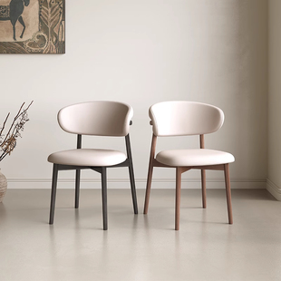 实木白蜡木餐桌怀抱餐椅简约餐椅餐桌椅子家用侘寂风椅子北欧书椅