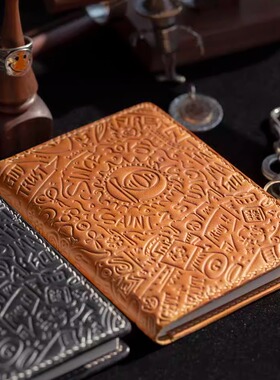 St.Z&Blackfive十周年限定款涂鸦真皮手账日本笔记本本芯职人手工