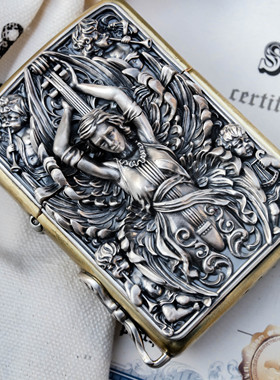 STZ原创打火机正版zippo盔甲机改造925银建模铸造六翼天使EDLT01