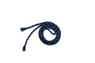 手捻棉绳 老布绳铁骨蓝染长绳项链