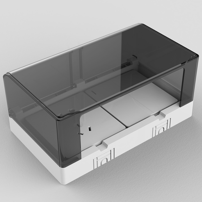 86型粘贴式明装加高双位户外插座防水盒 二联明盒电源开关防溅盒 电子/电工 防溅盒 原图主图