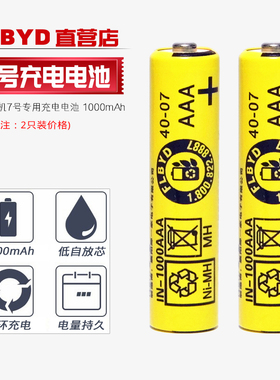 FLBYD镍氢AAA7号充电电池1.2V 1000mAh遥控器USB充电器 替换1.5V