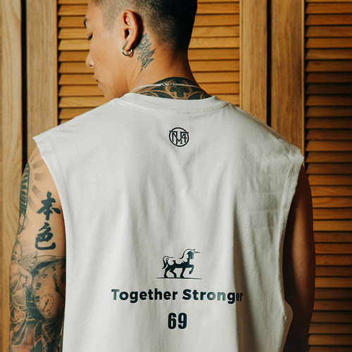 顽童MJFRESH TS69系列男女同款纯棉百搭复古背心宽松无袖印花坎肩