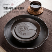 Zisha pot pad large dry brewing pot bearing pot holder Kung Fu tea set small tea tray tea plate accessories tea cup tea pot base