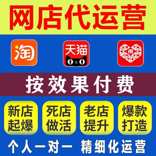 淘宝代运营网店托管个人拼多多天猫店铺推广整店纯提成万相台无界