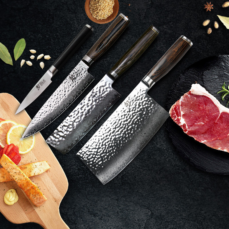 贝印旗舰店Shun旬大马士革旬刀套装中华刀日式菜刀多用刀水果刀