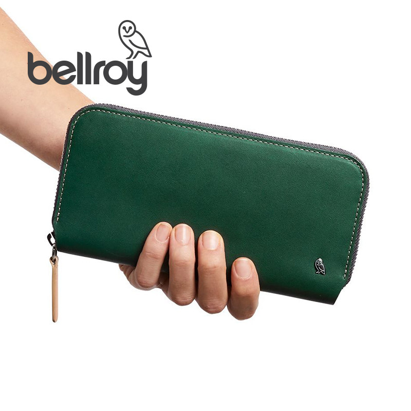 Bellroy澳洲进口Folio真皮拉链风琴式长夹钱夹RFID射频防盗手拿包
