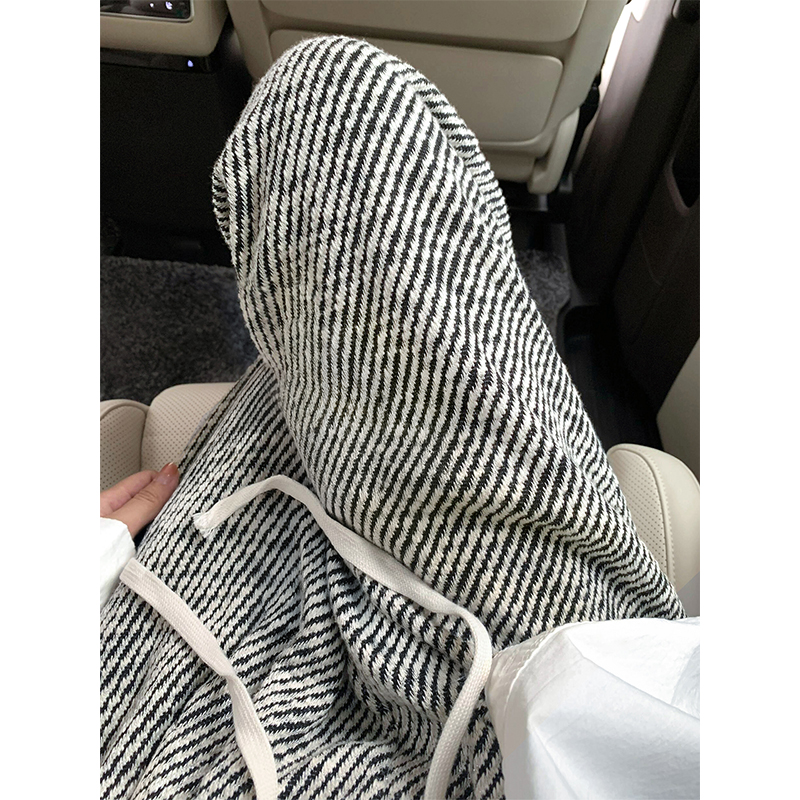 质感绝了！小香风条纹休闲裤~