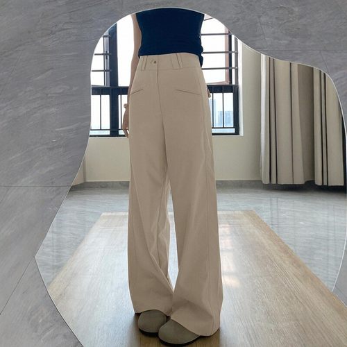 版型巨遮胯！米杏色工装裤~