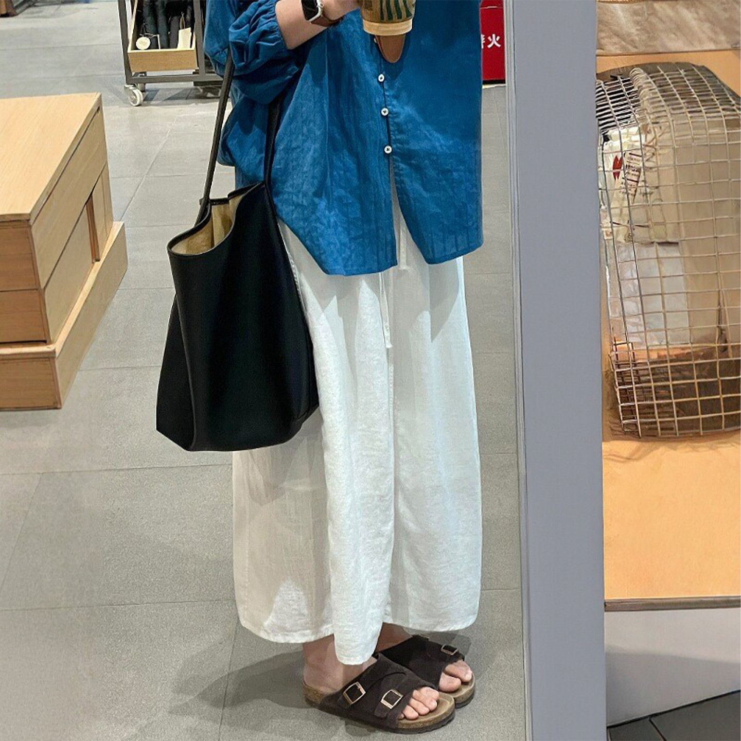 白色棉麻半身裙女夏季薄款胖妹妹mm梨型身材高腰遮胯显瘦a字裙子
