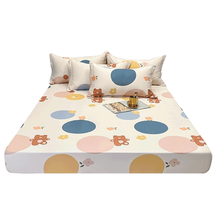 全棉床笠单件学生宿舍棕垫薄垫床罩90x190纯棉床垫套1.2/1.5米