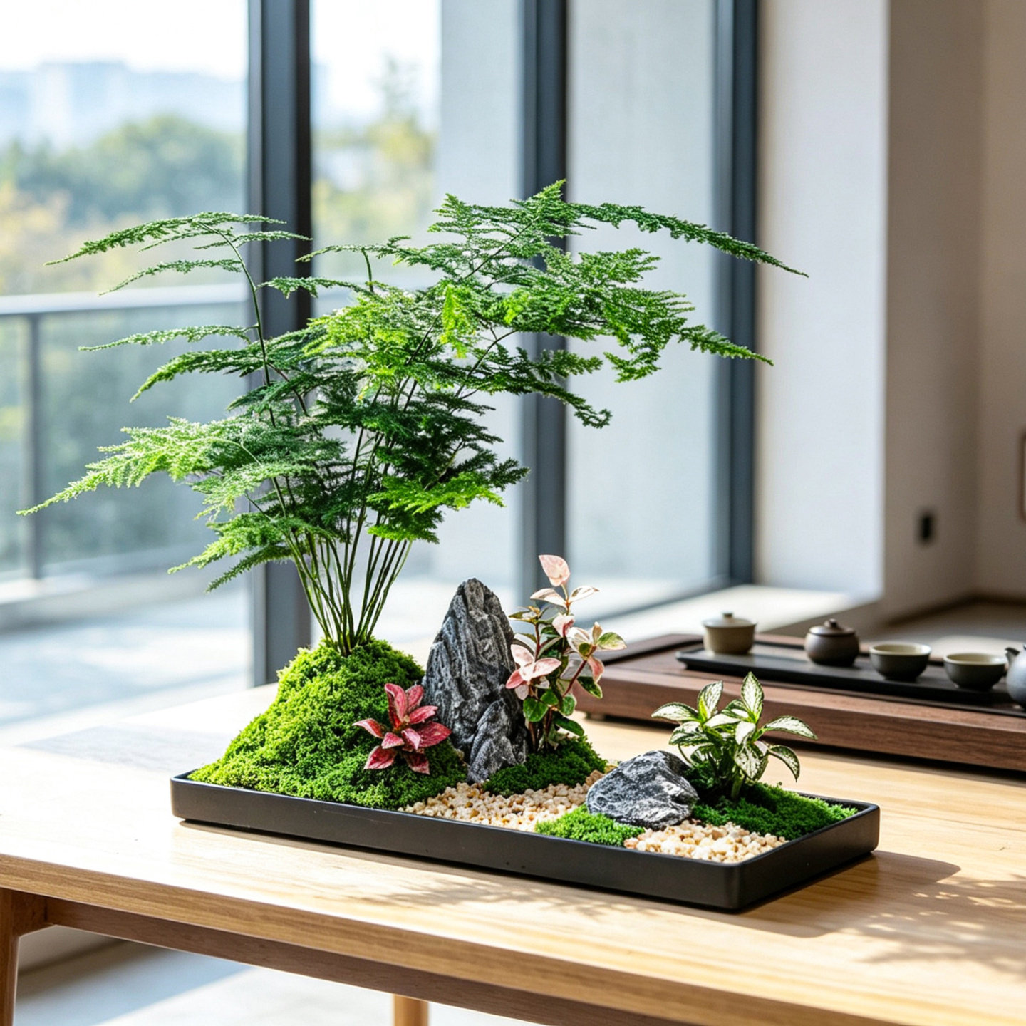 成品发货文竹小盆景室内送礼品领导老师办公室茶桌摆件绿植物盆栽