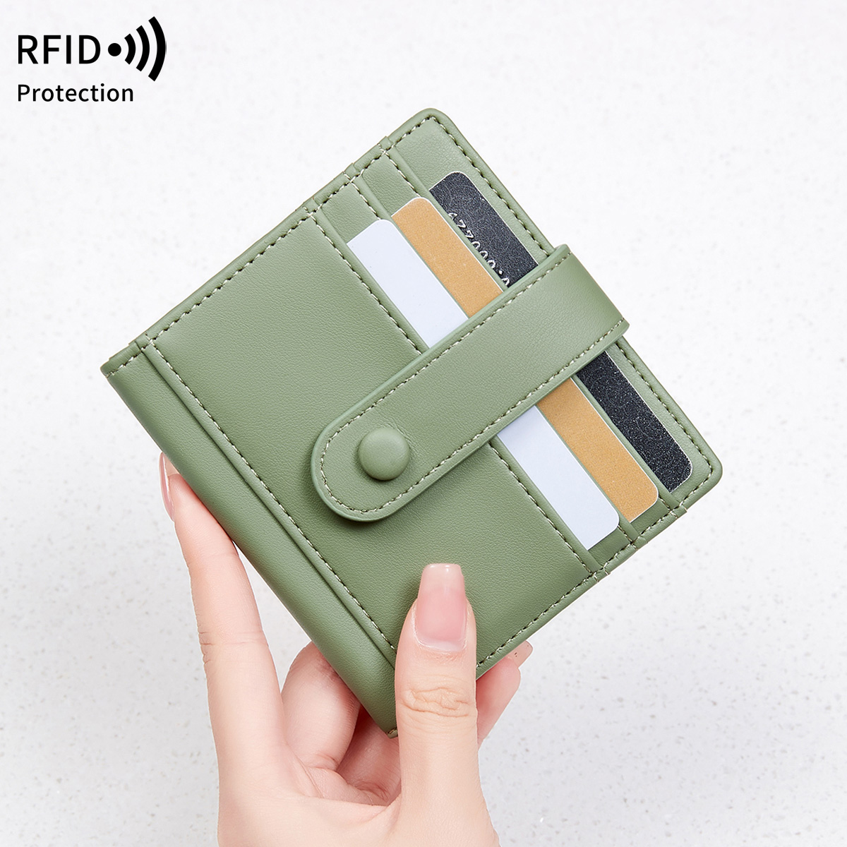 简约防盗刷零钱包小巧多卡位卡包