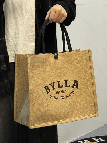 麻布手提袋帆布包包通勤大容量