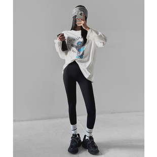 新款 LAG2025冬季 时尚 通勤纯色修身 韩国正品 高腰休闲打底长裤 女装