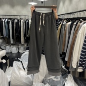 潮裤 韩国代购 TUG时尚 潮流拼接阔腿休闲裤 女装 2025冬款