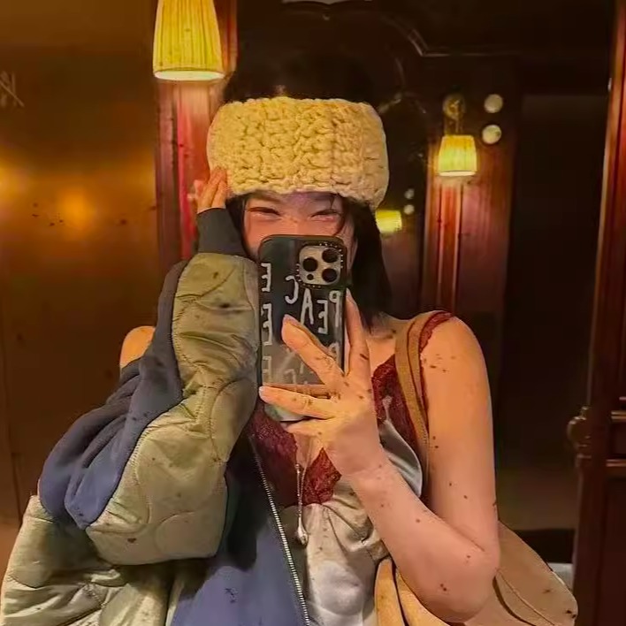 粗棒线阔爱保暖针织毛线发箍发带